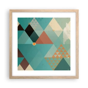 Plakat i ramme af lyst egetræ - Enhed af mangfoldighed, mangfoldighed af enhed - 40x40 cm