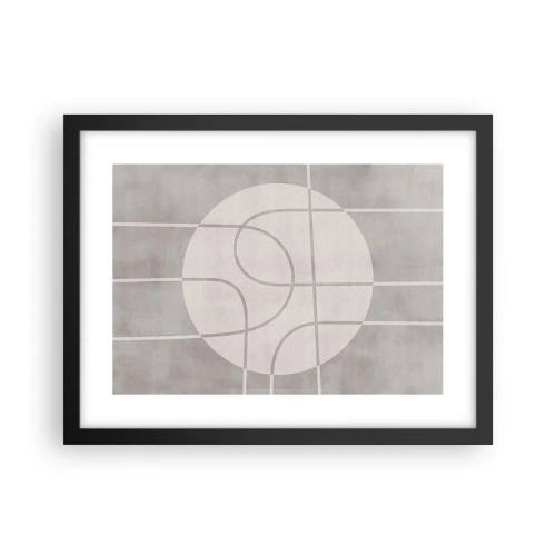 Plakat i sort ramme - Cirkulær og lige frem - 40x30 cm