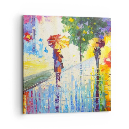 Lærredstryk - Billede på lærred - Og alt er klart - 70x70 cm