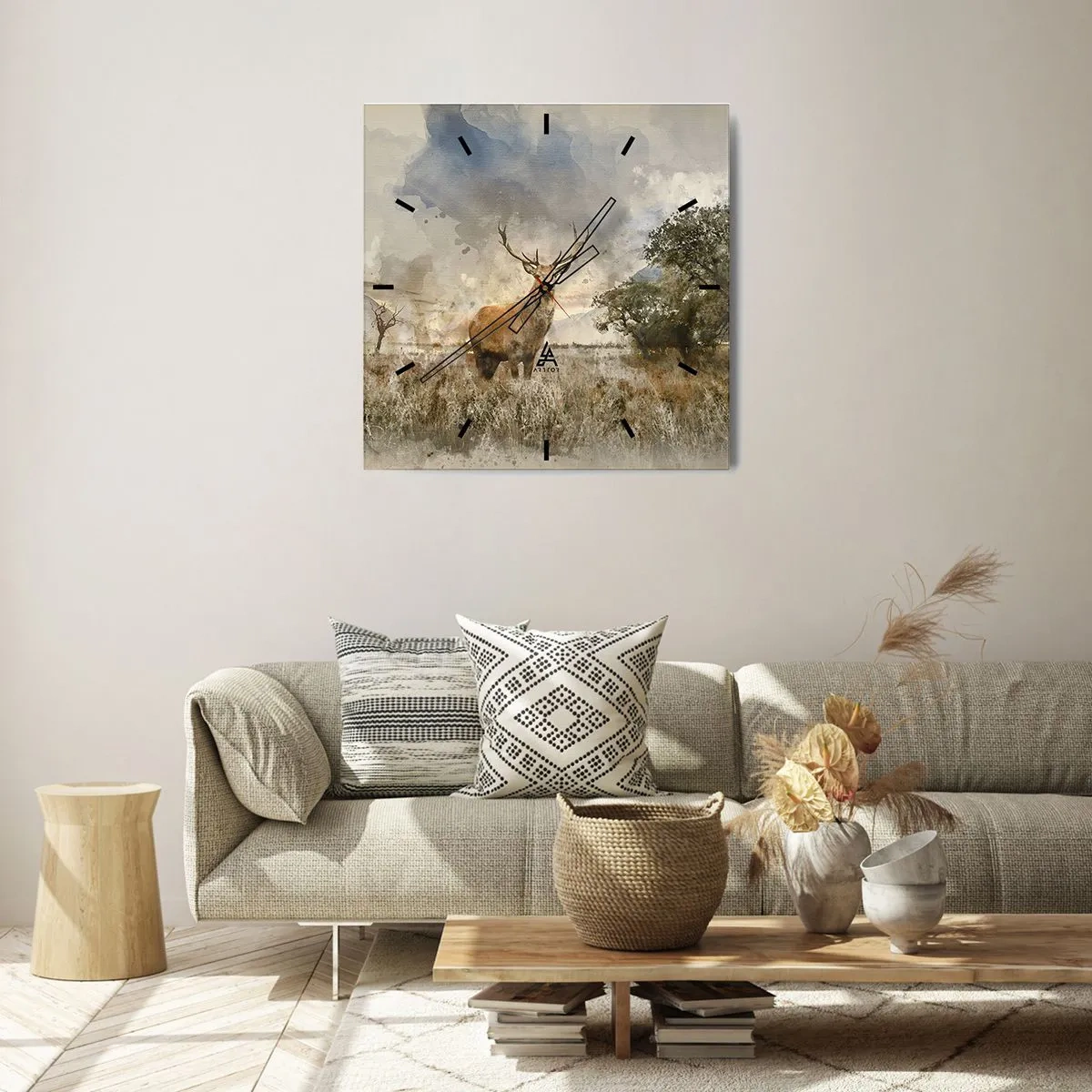 Vægur, Uret - Værdighed - styrke - værdighed - 40x40 cm