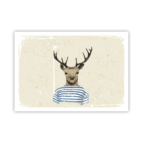 Plakat - Fordi jeg kan lide stribede skjorter! - 100x70 cm