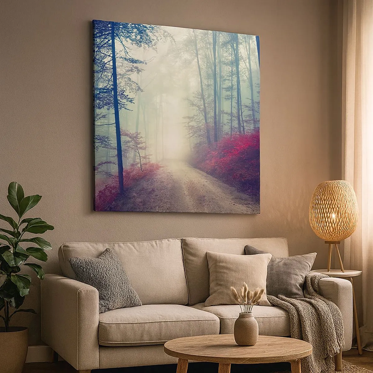 Lærredstryk - Billede på lærred - Hvor er det godt at stå op ved daggry - 30x30 cm