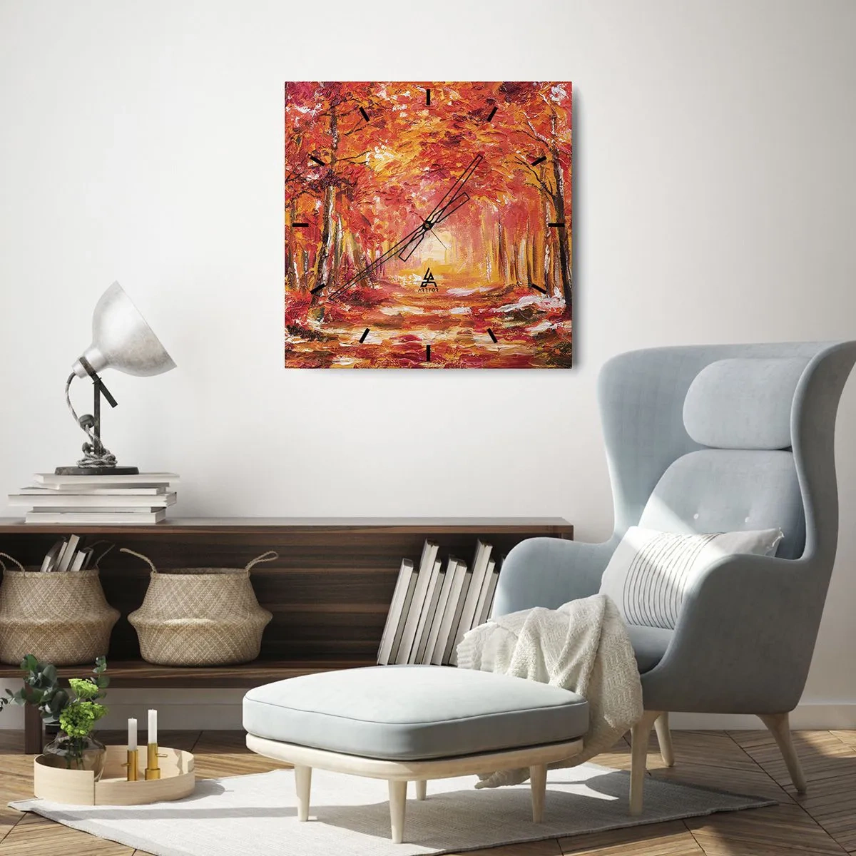 Vægur, Uret - Kobberskov - 30x30 cm