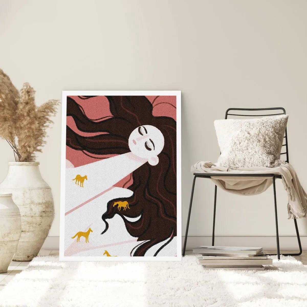 Plakat - Drøm om en gylden hest - 70x100 cm