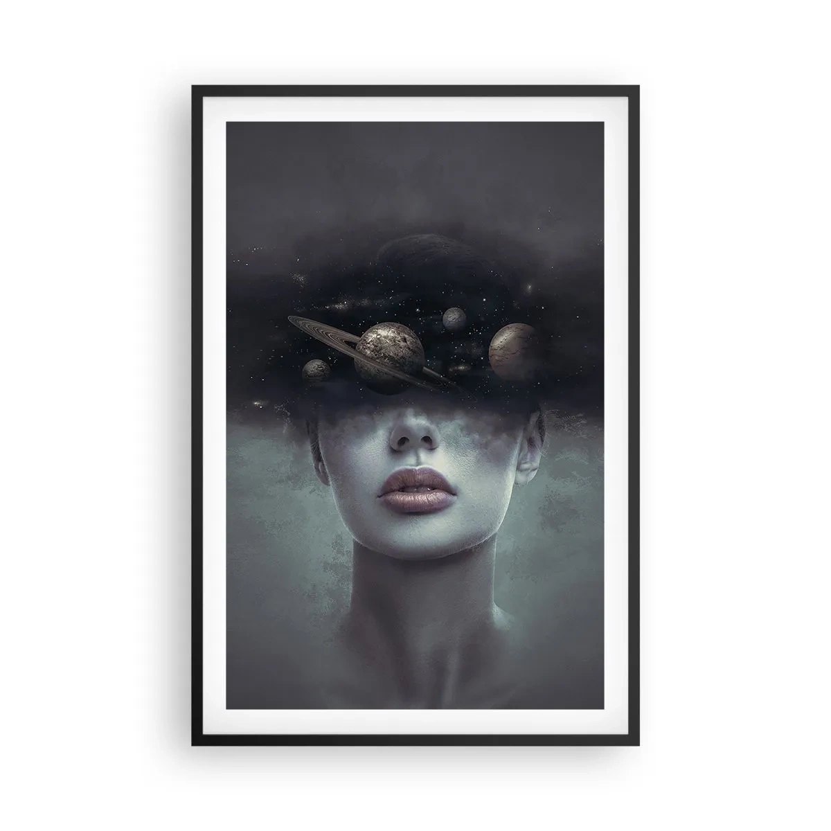 Plakat i sort ramme - Og planeterne er ved at gå amok... - 61x91 cm