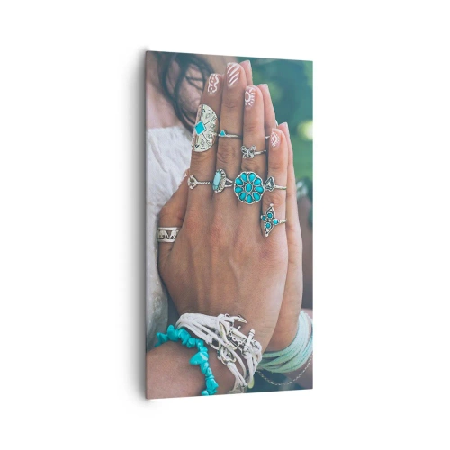 Lærredstryk - Billede på lærred - Velkommen til værens centrum - 65x120 cm