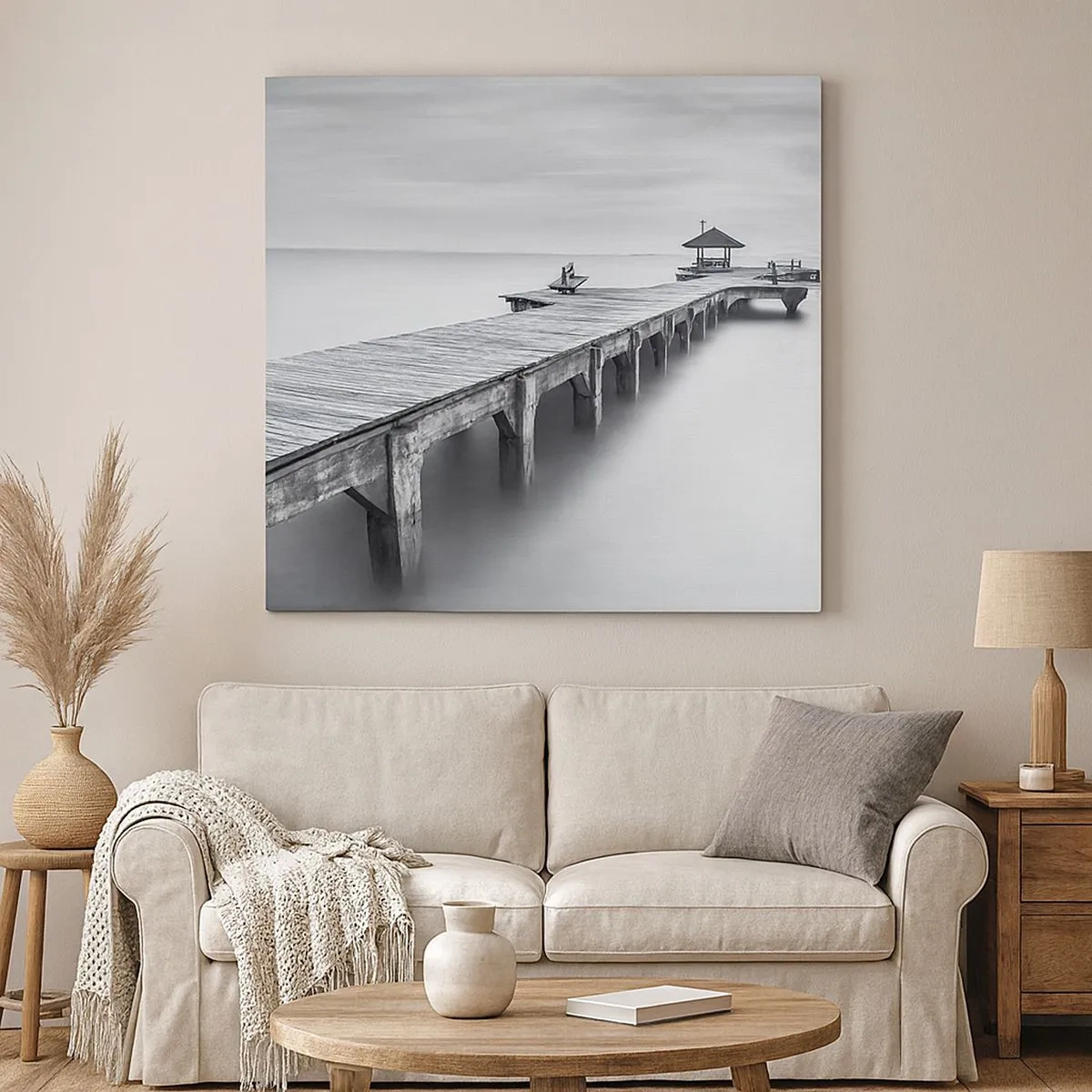 Lærredstryk - Billede på lærred - Ind i det fjerne - 30x30 cm