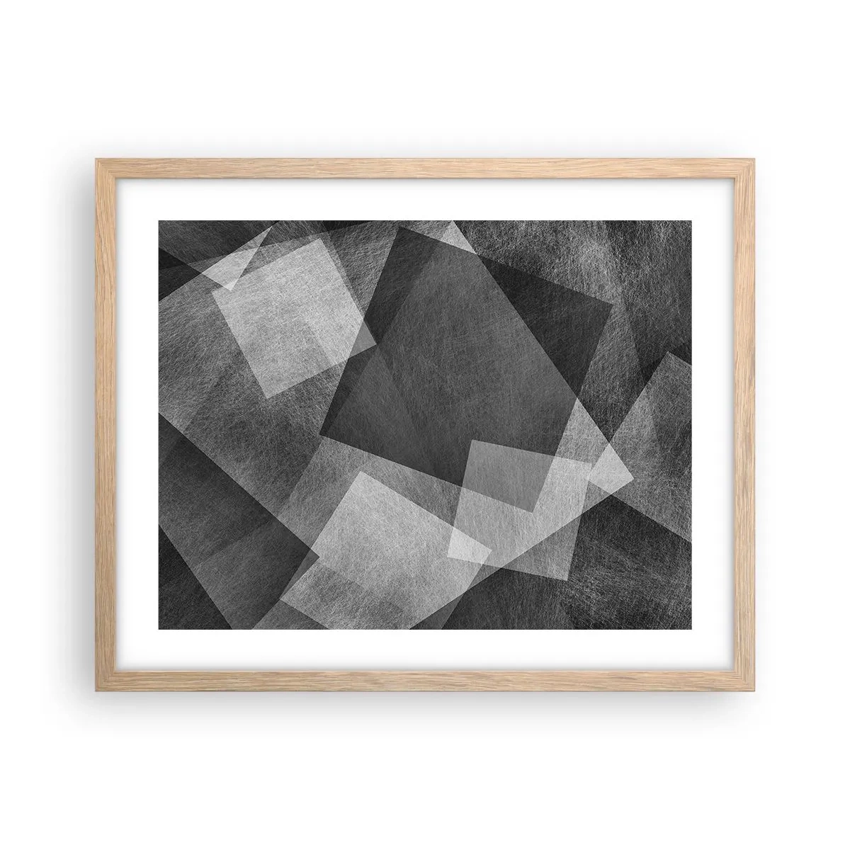 Plakat i ramme af lyst egetræ - Et evigt symbol på bestandighed og orden - 50x40 cm