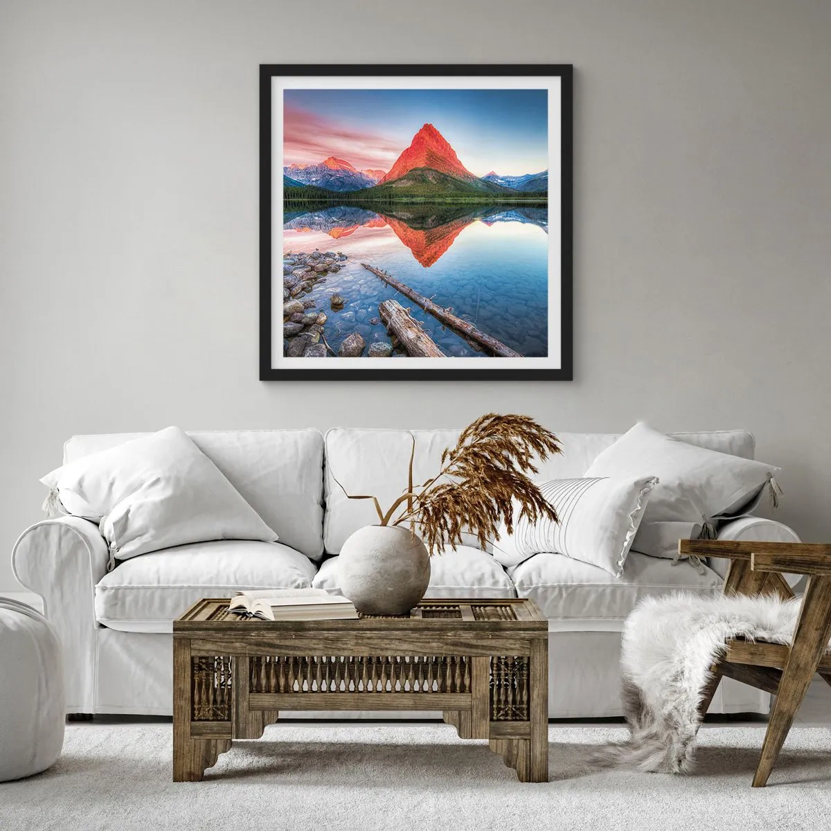 Plakat i sort ramme - Varme og kulde - 60x60 cm