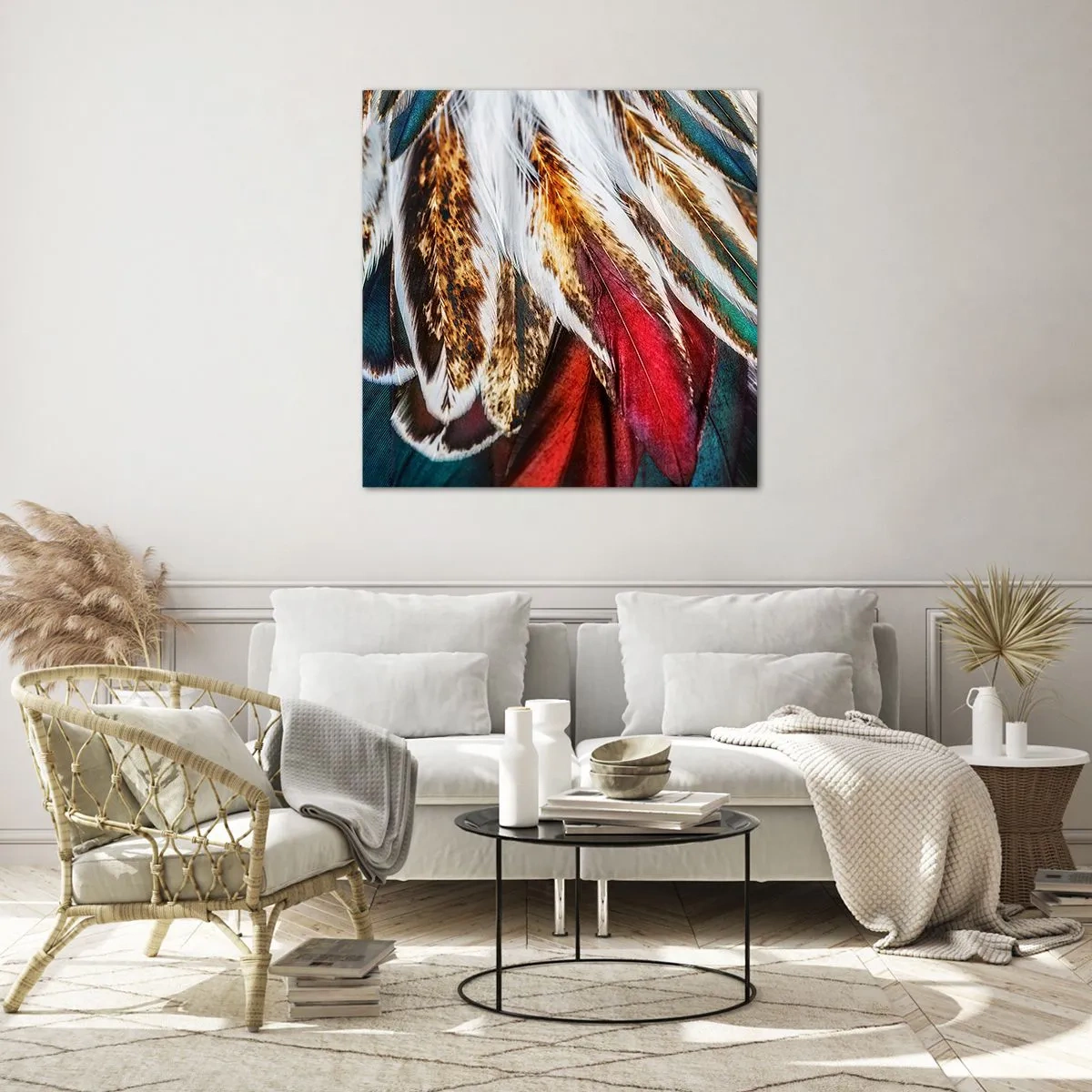Billede på glas - Flyvningens hemmeligheder - 70x70 cm