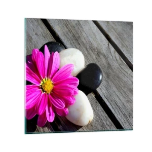 Billede på glas - Hvil på molen - 60x60 cm