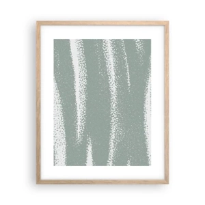 Plakat i ramme af lyst egetræ - Abstraktion i vinterstemning - 40x50 cm