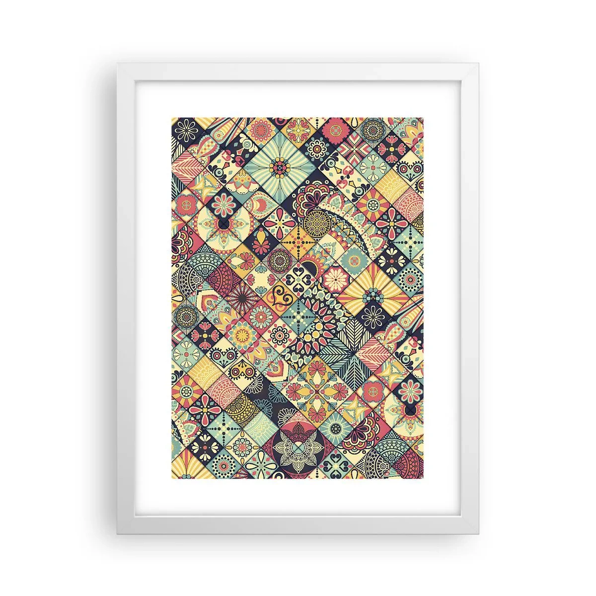 Plakat i hvid ramme - Marokkansk stemning - 30x40 cm