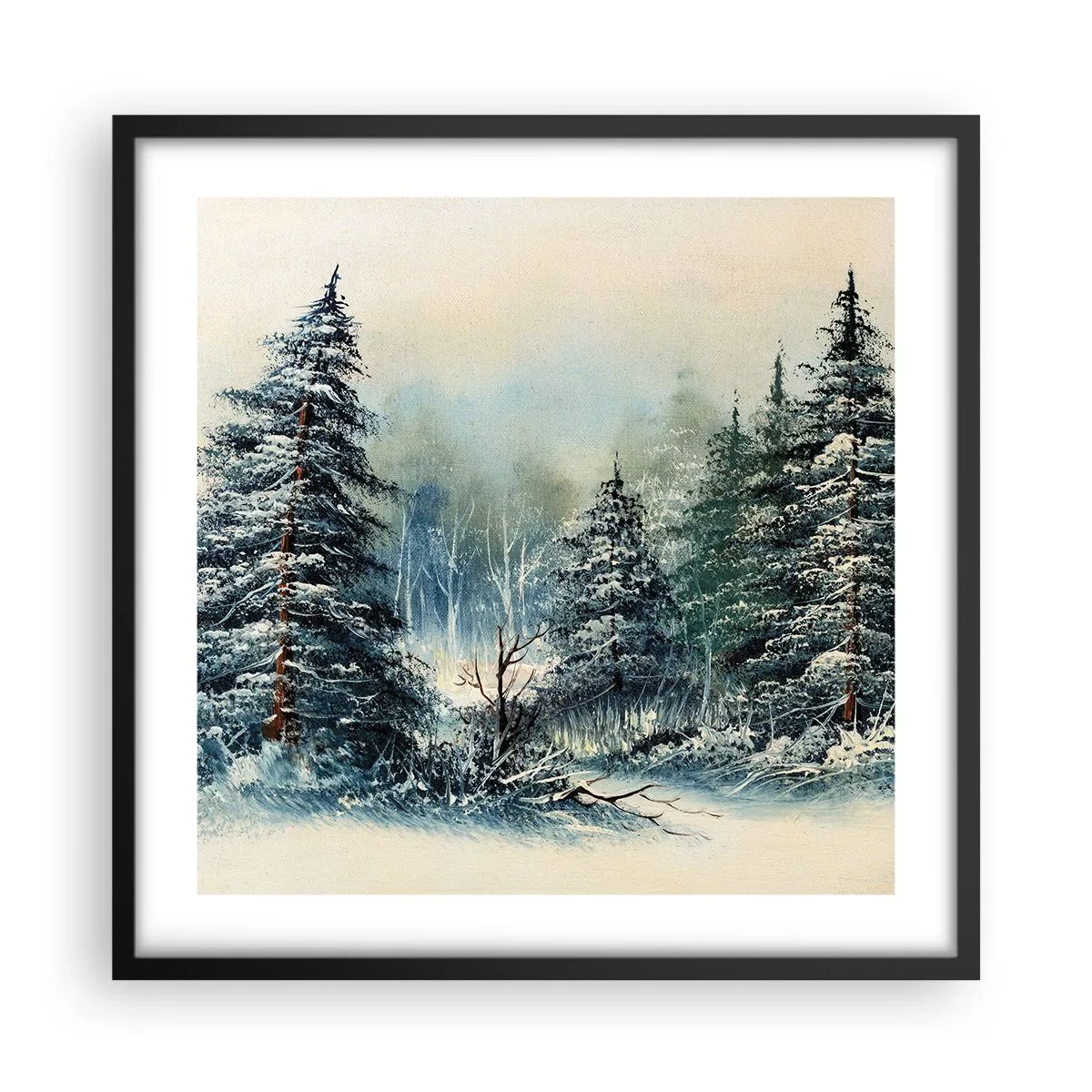 Plakat i sort ramme - Klar til jul - 50x50 cm