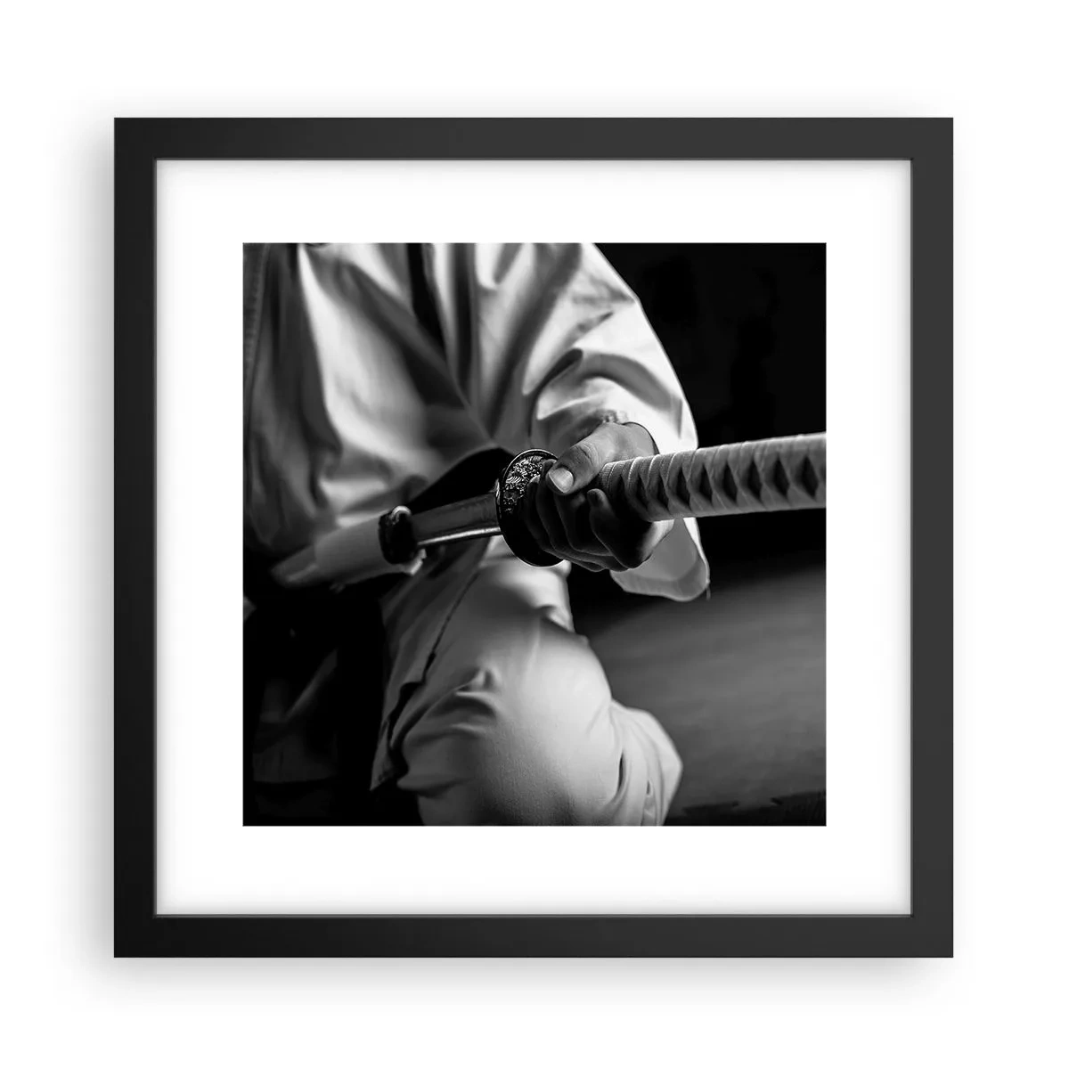 Plakat i sort ramme - En krigers sjæl - 30x30 cm