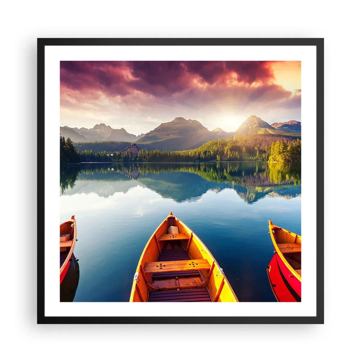 Plakat i sort ramme - Intet imod naturen - 60x60 cm