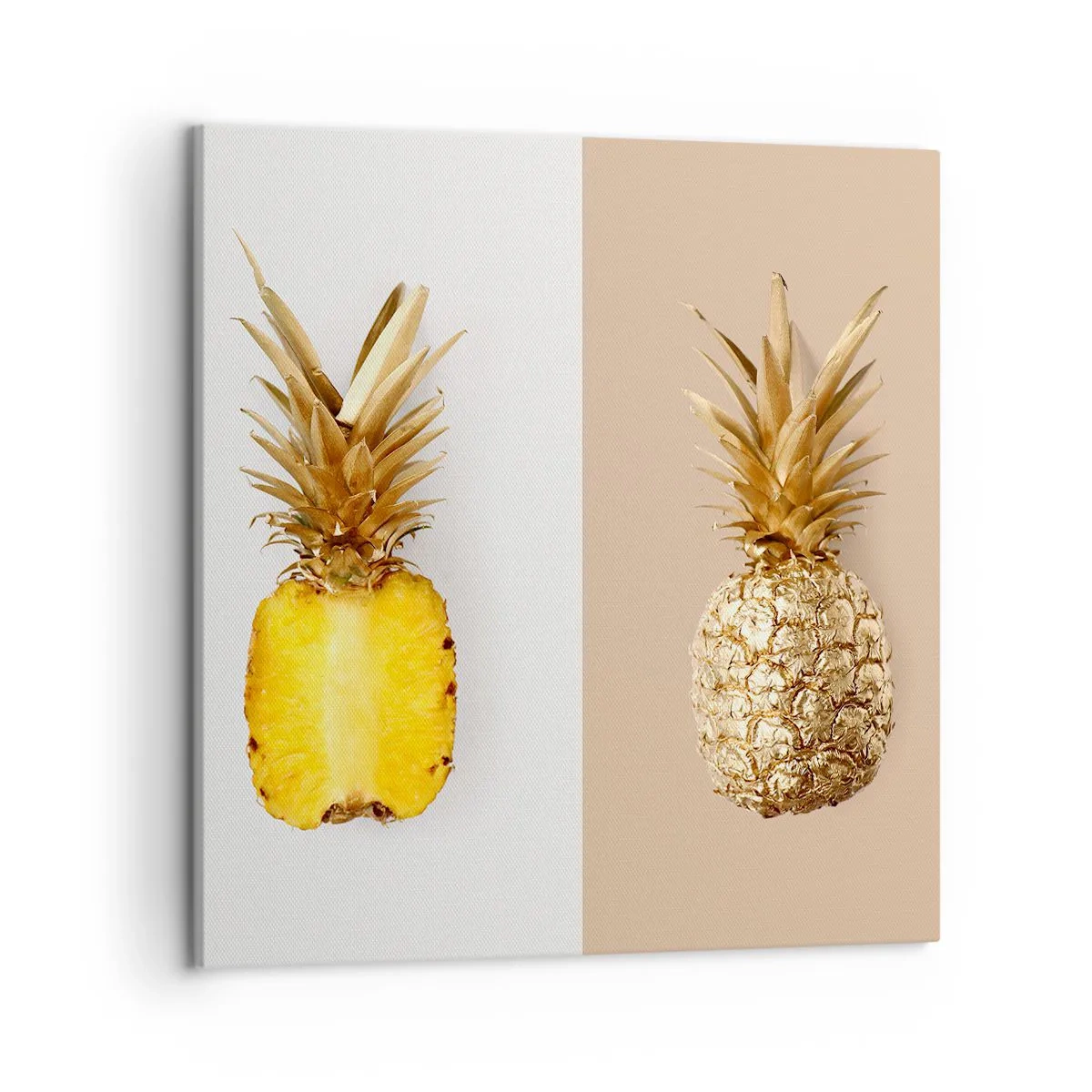 Lærredstryk - Billede på lærred - Ananas til os - 50x50 cm