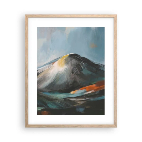 Plakat i ramme af lyst egetræ - Rå og smuk - 40x50 cm