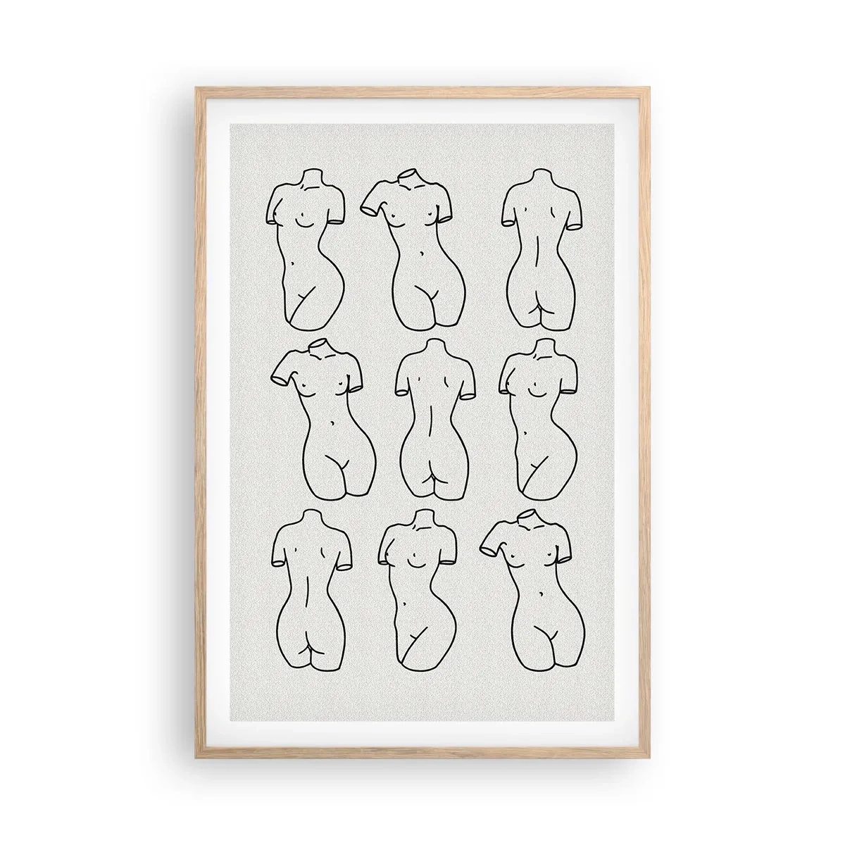 Plakat i ramme af lyst egetræ - Kun Venus - 61x91 cm