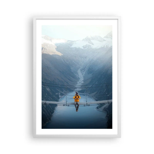 Plakat i hvid ramme - Glad for suspension - 50x70 cm