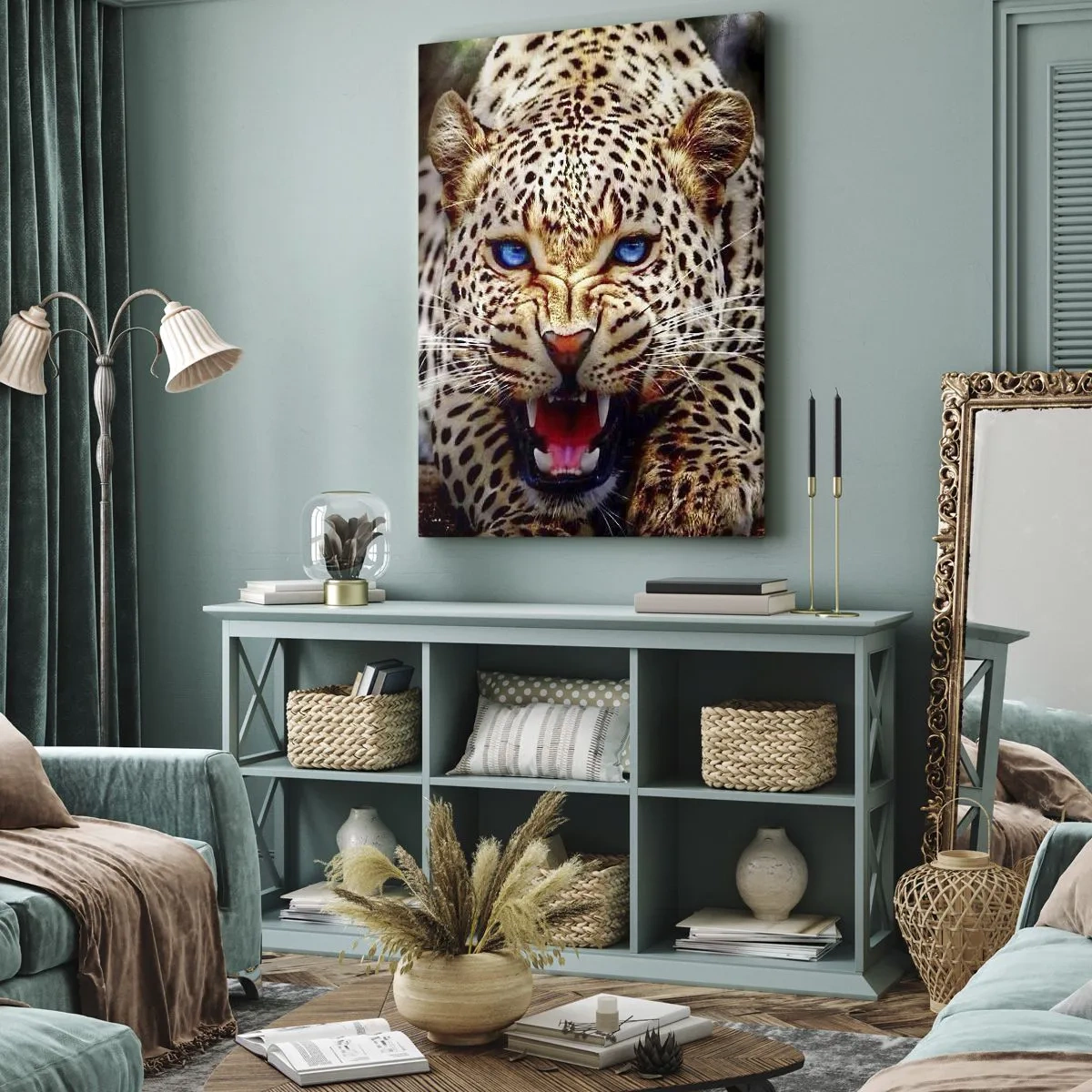 Lærredstryk - Billede på lærred - Vrede skader ikke skønhed - 55x100 cm