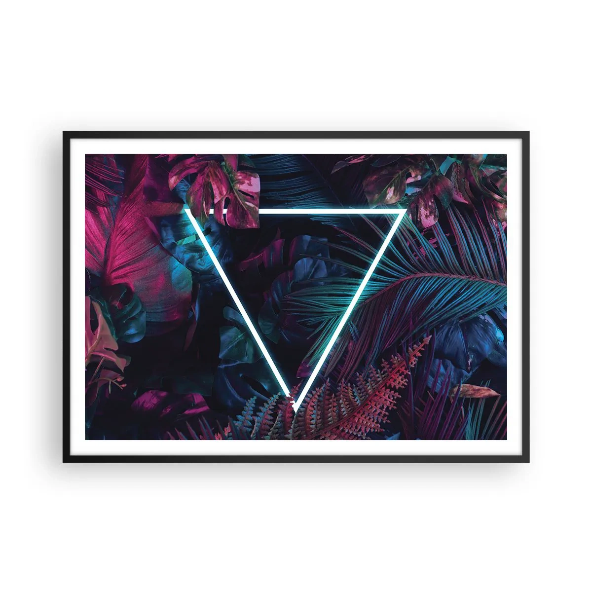 Plakat i sort ramme - Have i disco-stil - 100x70 cm