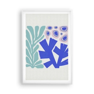 Plakat i hvid ramme - Undervands have - 61x91 cm