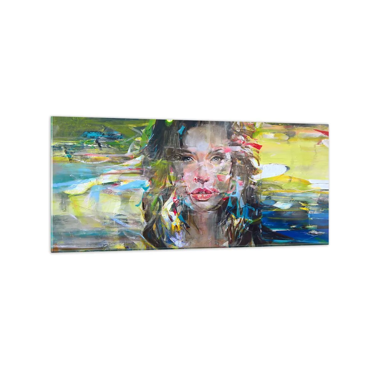 Billede på glas - Bag lufttæppet - 120x50 cm