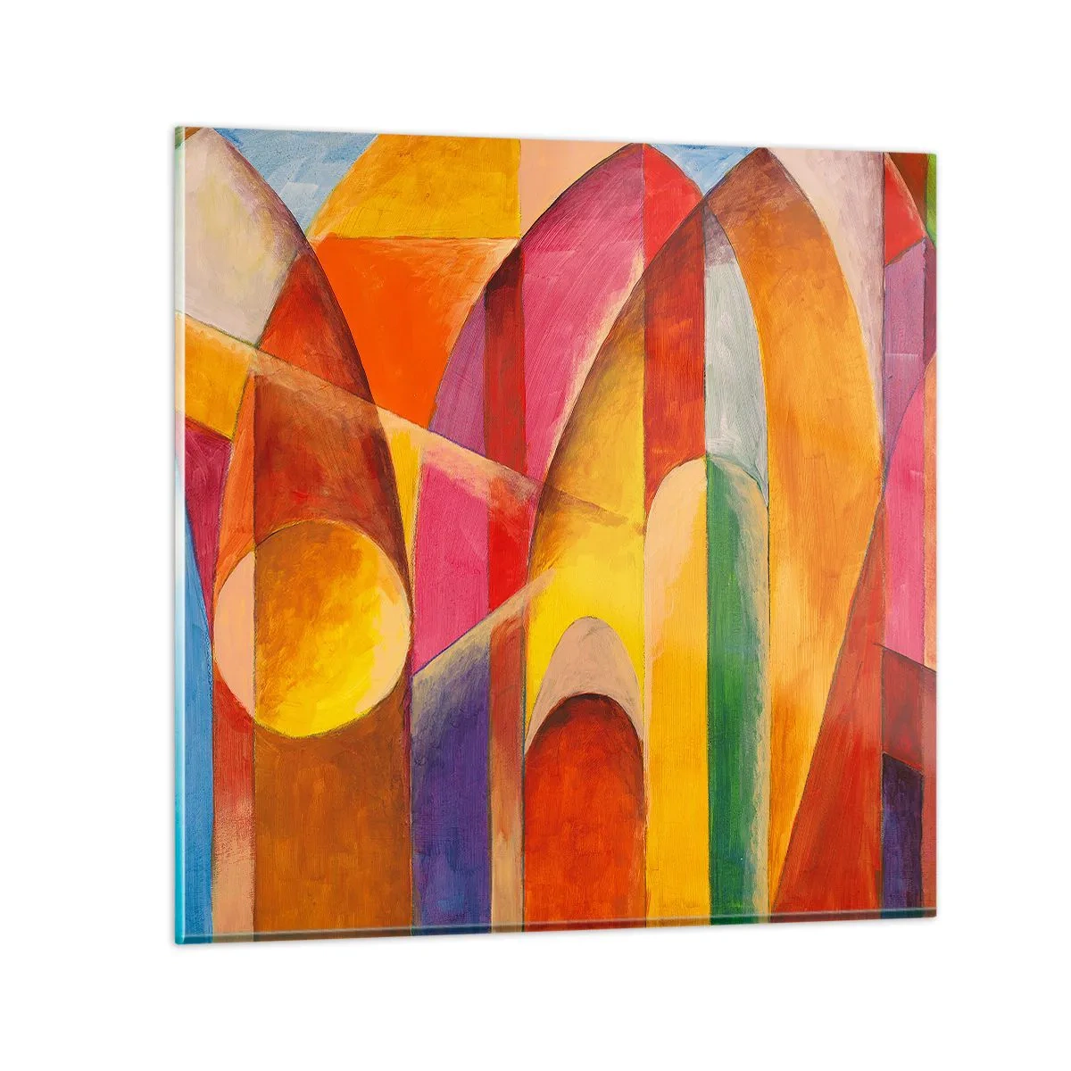 Billede på glas - Solens katedral - 60x60 cm
