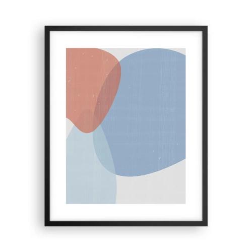 Plakat i sort ramme - Pastelfarvede relationer - 40x50 cm