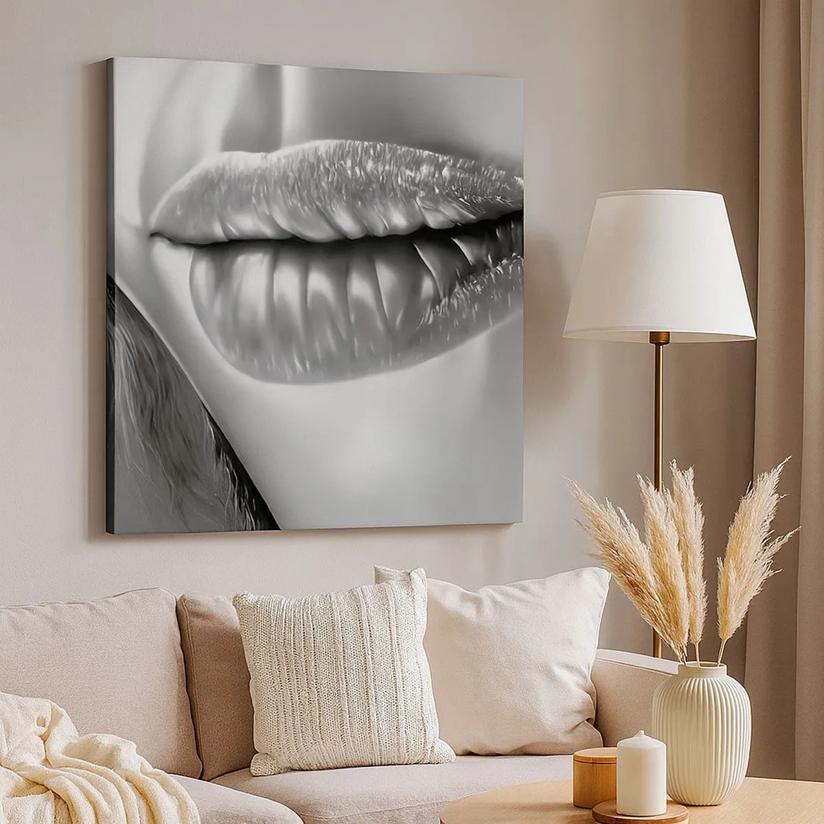 Lærredstryk - Billede på lærred - Jeg ved, hvad du tænker... - 30x30 cm