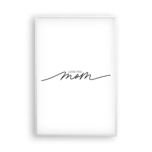 Plakat i hvid ramme - Stor følelse - 61x91 cm