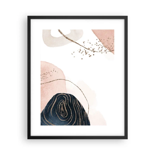 Plakat i sort ramme - Alt flyder - 40x50 cm