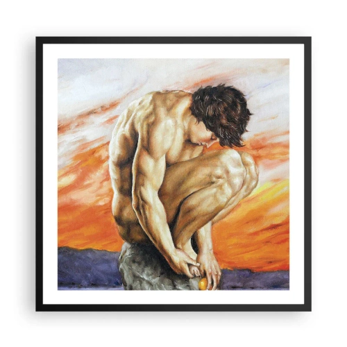 Plakat i sort ramme - Sænket i sig selv - 60x60 cm