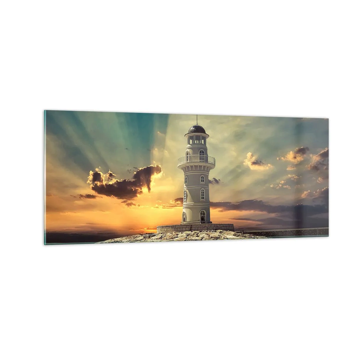 Billede på glas - Lys - Godhed - Skønhed - 100x40 cm