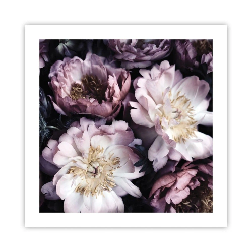 Plakat - Gammeldags buket - 50x50 cm