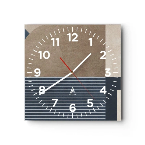 Vægur, Uret - En komposition af enkelhed og rundhed - 40x40 cm