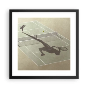 Plakat i sort ramme - Overvind dig selv - 40x40 cm
