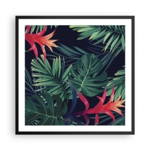 Plakat i sort ramme - Brænd i grønt - 60x60 cm
