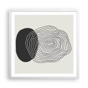 Plakat i hvid ramme - Varighed og vibration - 60x60 cm