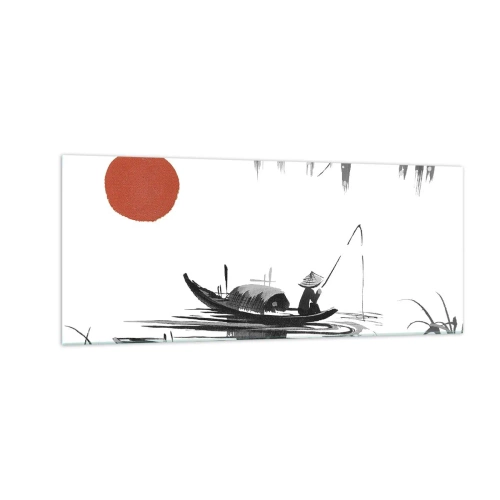 Billede på glas - En asiatisk eftermiddag - 100x40 cm