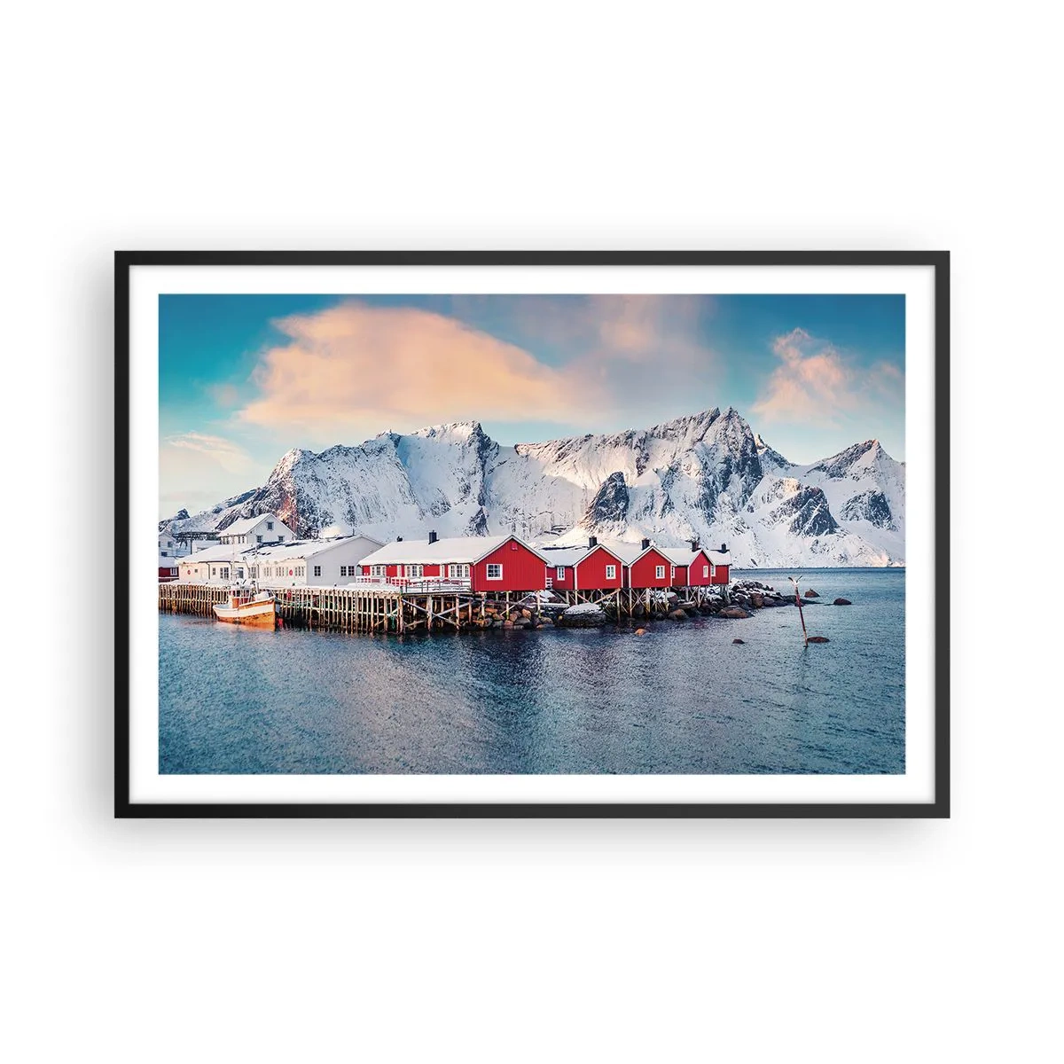 Plakat i sort ramme - Nordlig tilbagetrækning - 91x61 cm