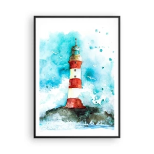 Plakat i sort ramme - Elementernes enhed - 70x100 cm