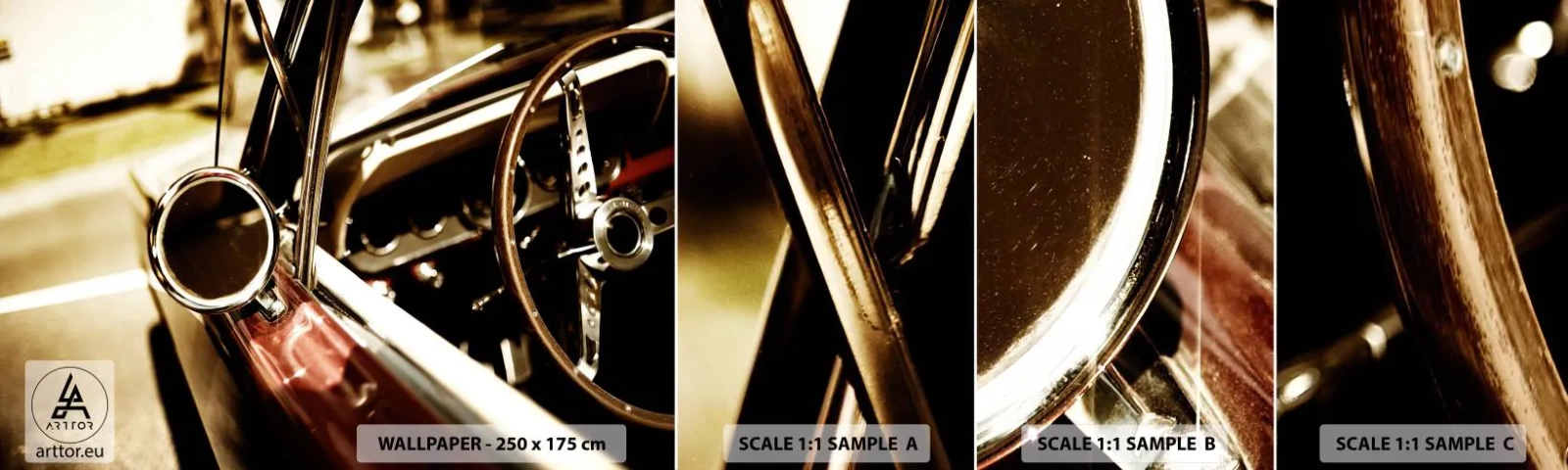 Fototapet Prøve Standard Eco - En bil med sjæl - Bil, Klassisk, Automotive - 100x30 cm