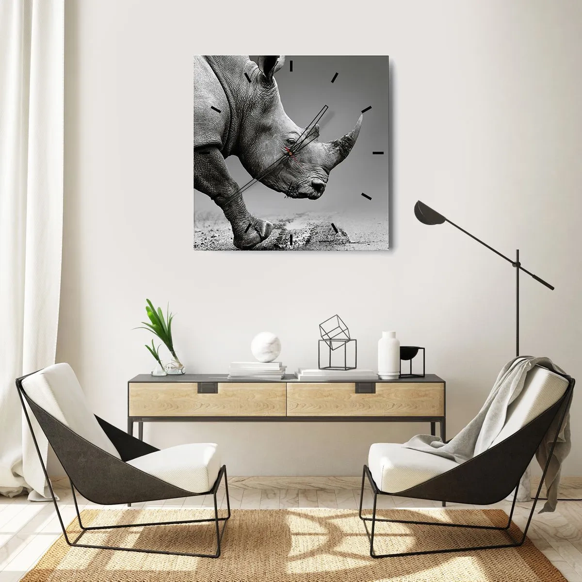 Vægur, Uret - En ustoppeli - 40x40 cm