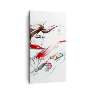 Lærredstryk - Billede på lærred - Noget spiller inden i mig - 45x80 cm