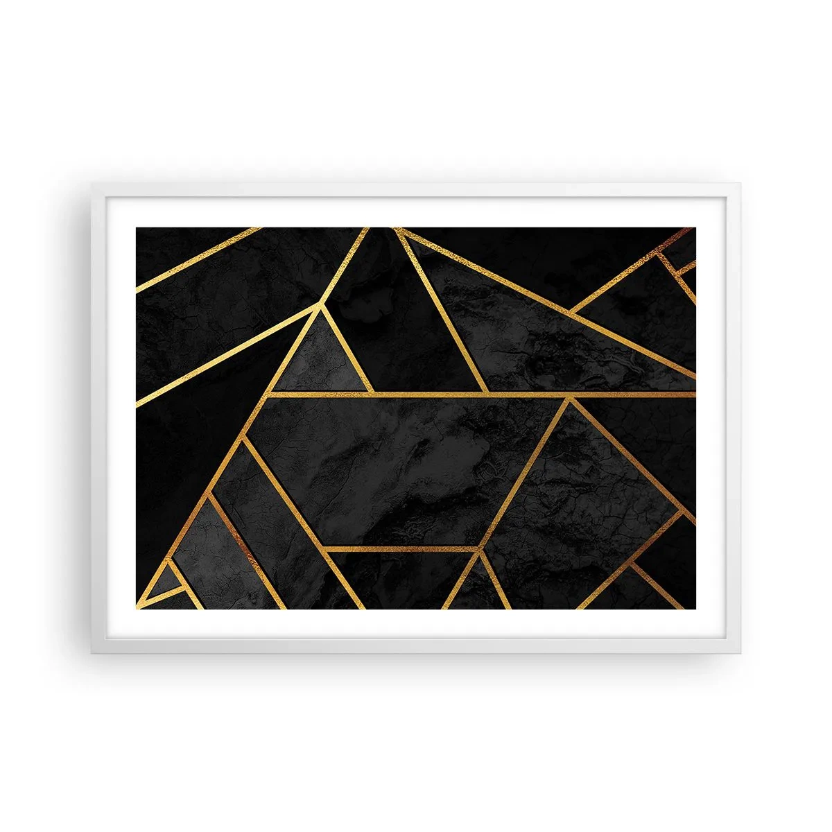 Plakat i hvid ramme - Mørke og lys - 70x50 cm