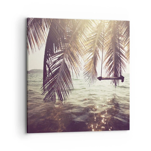 Lærredstryk - Billede på lærred - Du kan svæve i skyerne efter behag - 70x70 cm