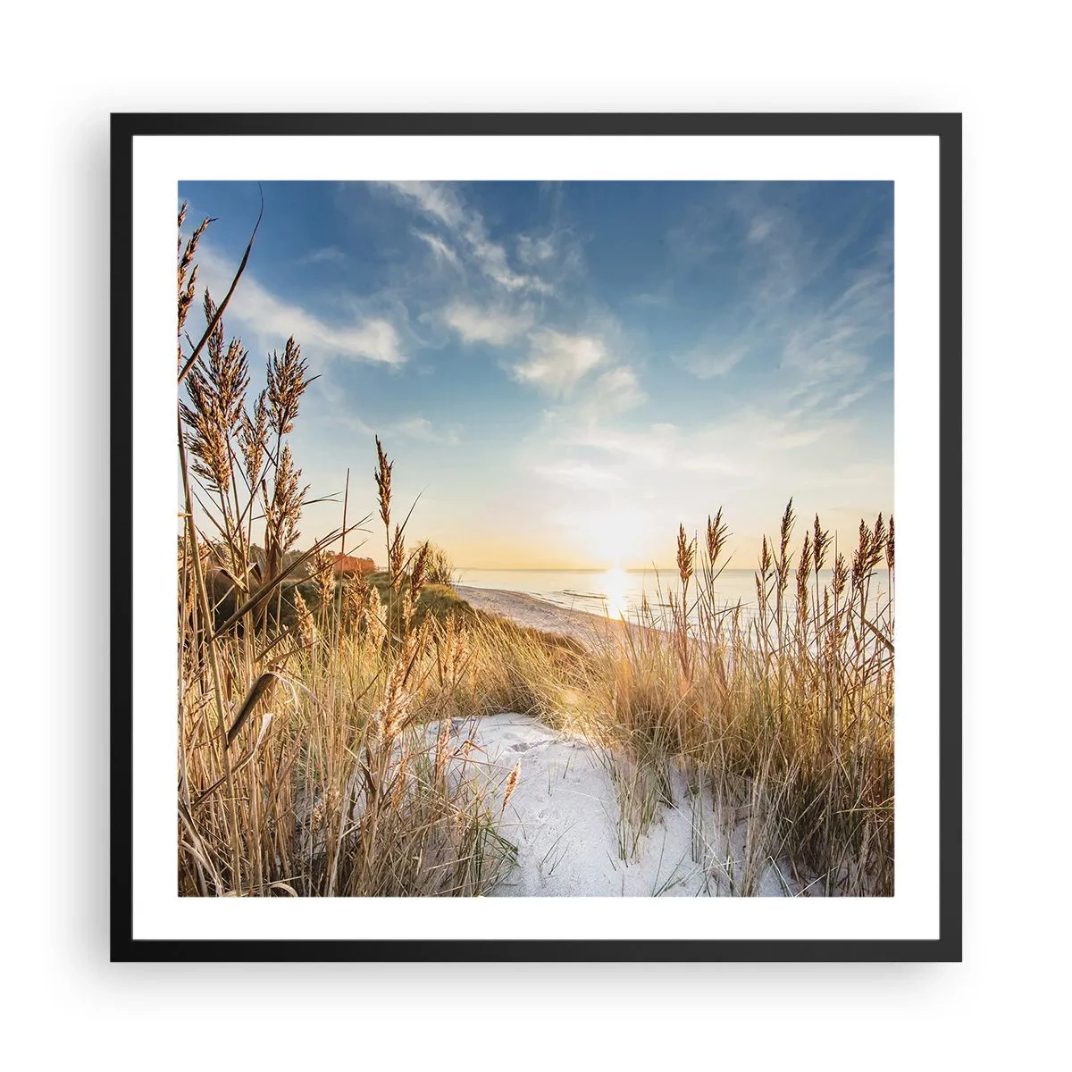 Plakat i sort ramme - Nordstrand - 60x60 cm