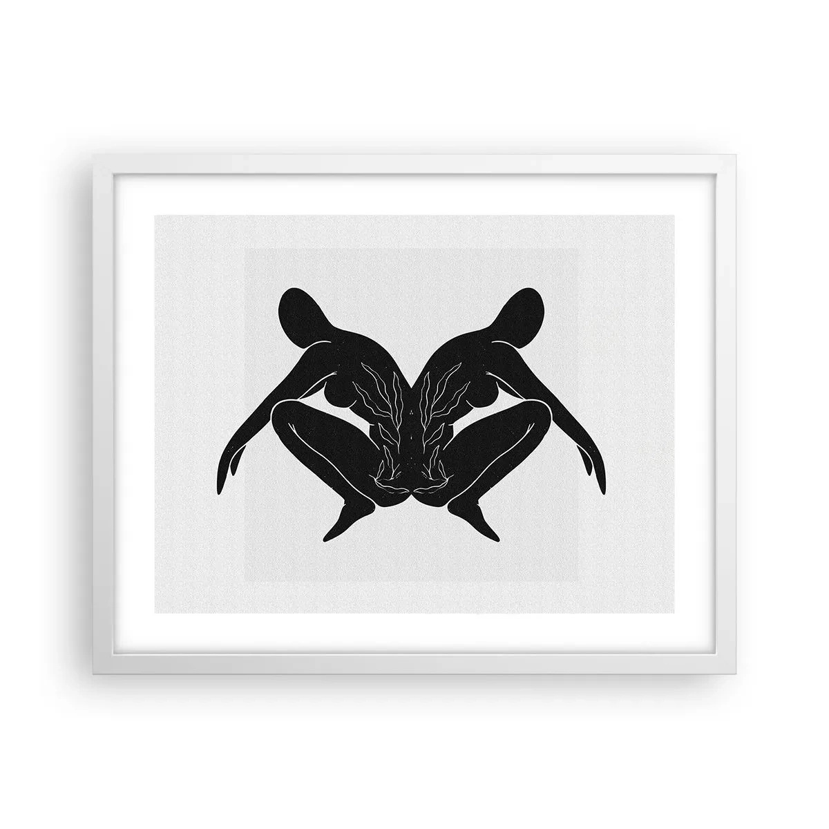 Plakat i hvid ramme - En delt sjæl - 50x40 cm